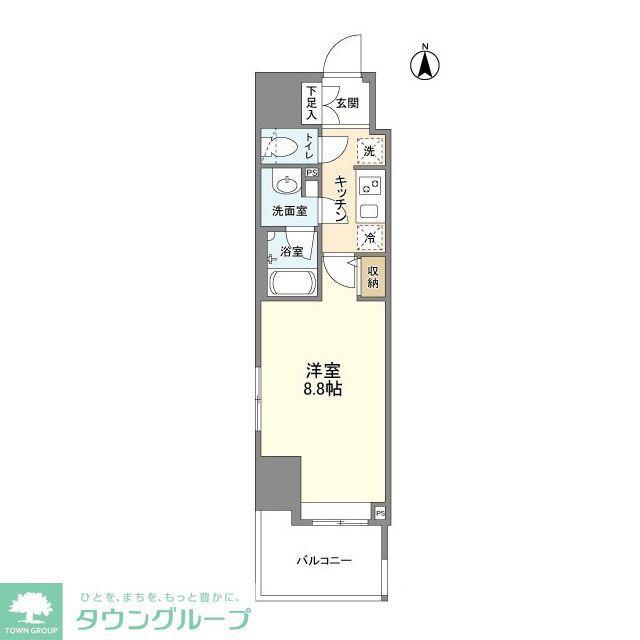 エルスタンザ徳川(1K/3階)の間取り写真