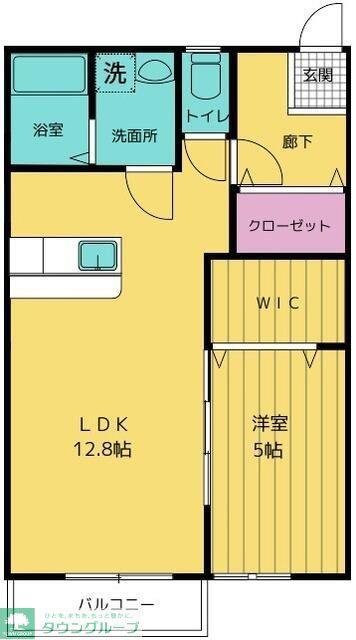 グラン・ラージ(1LDK/1階)の間取り写真