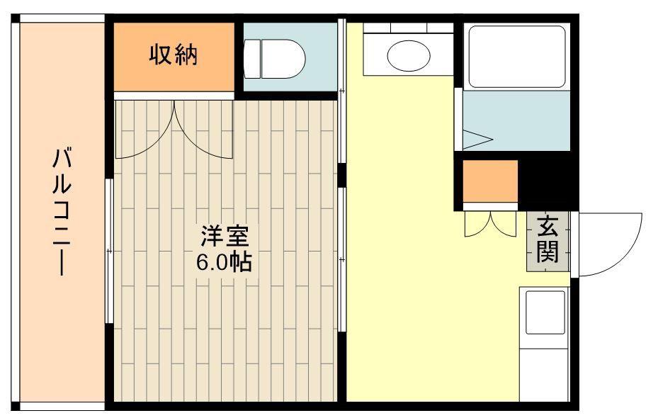 MAISON・ウエスト・DREAM(1DK/2階)の間取り写真