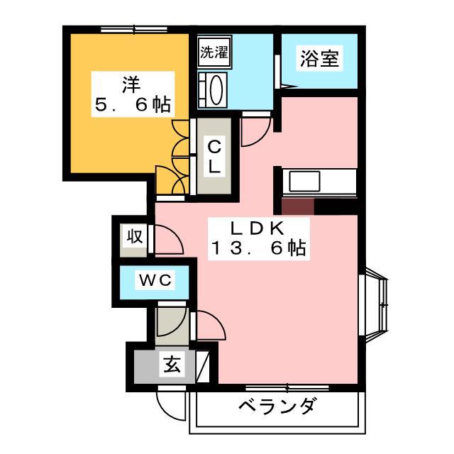 ピアレスT(1LDK/1階)の間取り写真