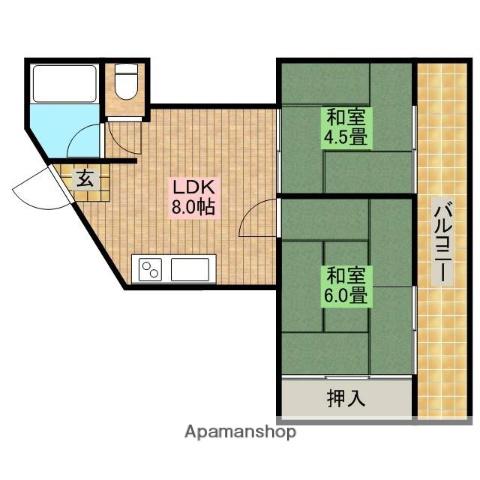 泉マンション(2DK/3階)の間取り写真