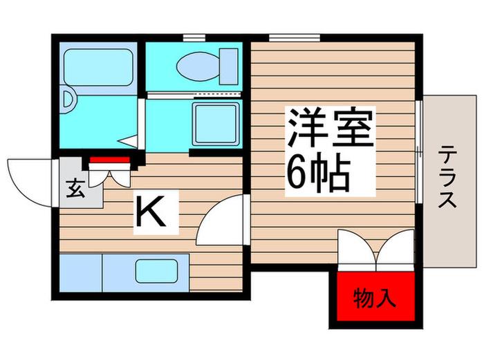 第三セーム(1K/1階)の間取り写真