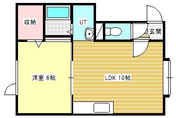 LEEK(1LDK/2階)の間取り写真