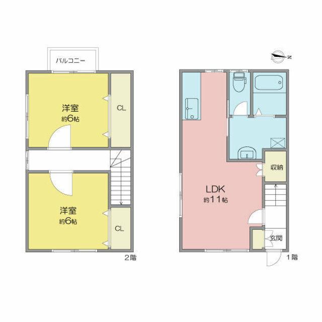 スィートパレス(2LDK/1階)の間取り写真