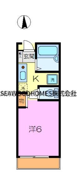 PALLAZZO DEL MARE(1K/1階)の間取り写真