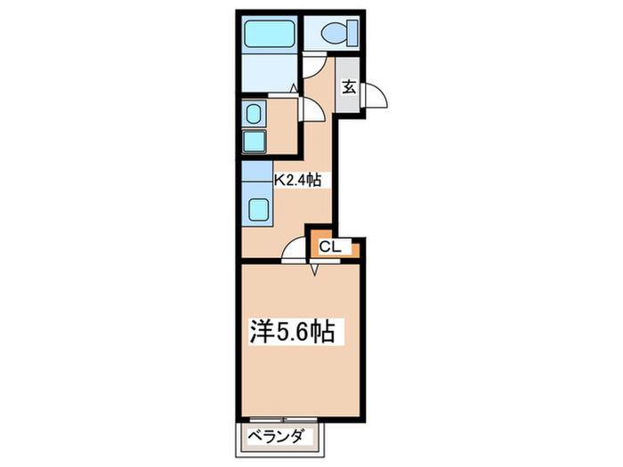 ライフモリ18号館(1K/3階)の間取り写真