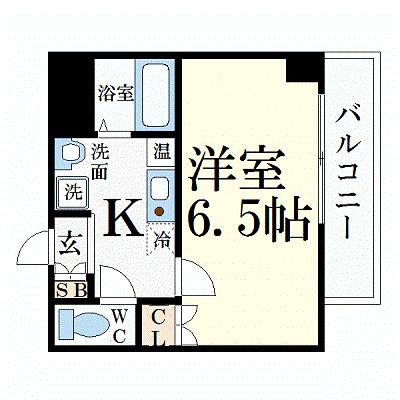 みおつくし堂島(1K/2階)の間取り写真