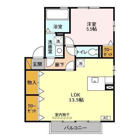 パークレジデンス I(1LDK/2階)の間取り写真