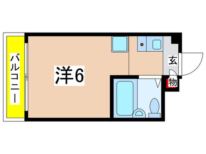コスモ百合ヶ丘高石(ワンルーム/4階)の間取り写真
