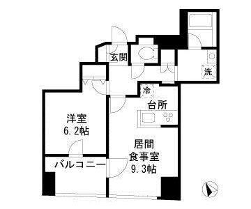 セルクル落合(1LDK/2階)の間取り写真