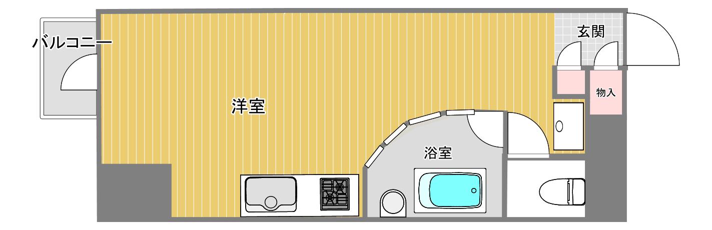 仙台リエゾン(ワンルーム/6階)の間取り写真