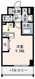 ラルーチェ北梅田(ワンルーム/4階)の間取り写真