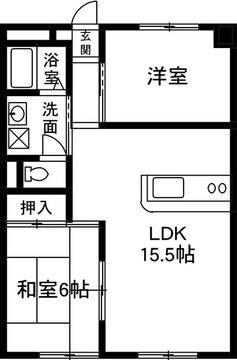 ハートフルライフIWASA2(2LDK/3階)の間取り写真