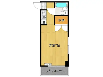 EMパークハイム行徳(1K/1階)の間取り写真