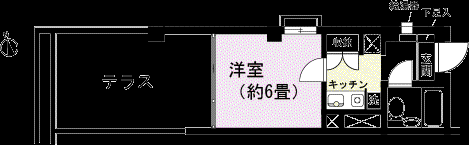 テラスハウス山中湖(1K/3階)の間取り写真
