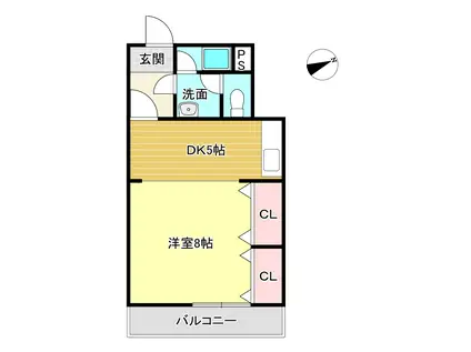 隆成ホーム新興町 A棟(1DK/5階)の間取り写真
