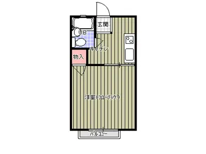 Bウィンド(1K/1階)の間取り写真