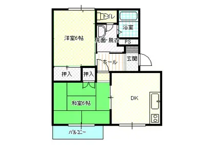 フランツール(2DK/2階)の間取り写真