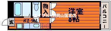 OKANOII(1K/2階)の間取り写真