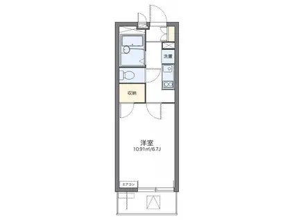 レオパレスひすい(1K/1階)の間取り写真