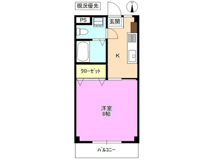 AKKパオ(1K/3階)の間取り写真