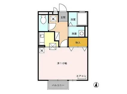 シャルム(ワンルーム/1階)の間取り写真