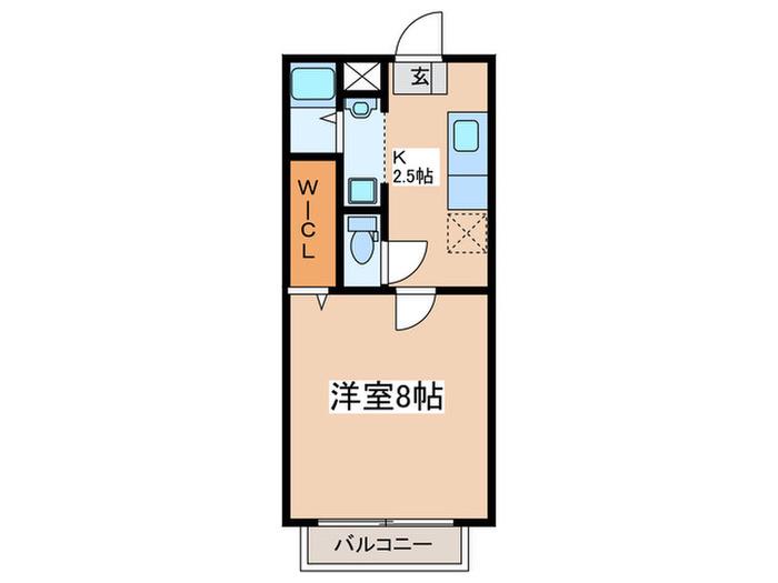 コーポ吉田II(1K/1階)の間取り写真