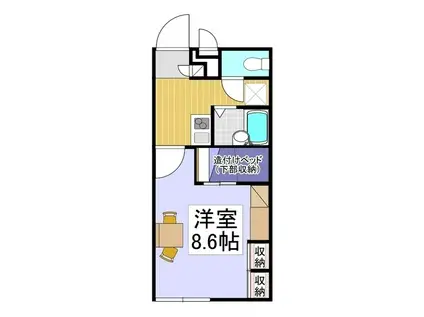 レオパレスちくま(1K/2階)の間取り写真