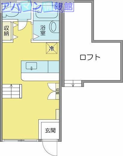 アレーズ(ワンルーム/2階)の間取り写真