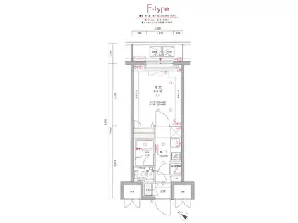 東京蒲田SQUARE TOWER(1K/14階)の間取り写真