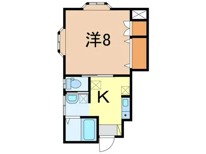 ゴールデンタッセルII(1K/1階)の間取り写真