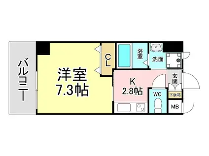 ERIOS COURT 香春口(1K/4階)の間取り写真