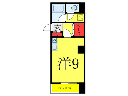 グランデージ都(ワンルーム/1階)の間取り写真