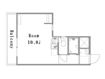 プレリュード御井町(ワンルーム/1階)の間取り写真