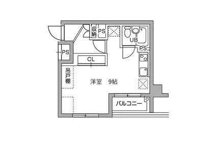 ティーズガーデン稲城(ワンルーム/6階)の間取り写真