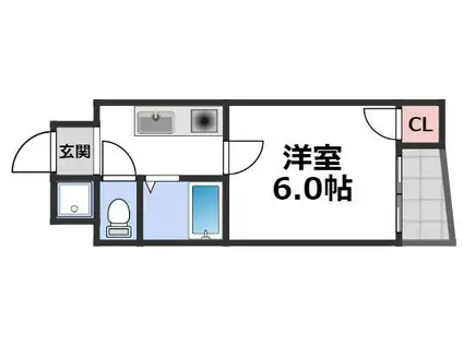 オーキッドコート玉造(1K/8階)の間取り写真