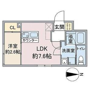 CELENEST浄心(1LDK/3階)の間取り写真