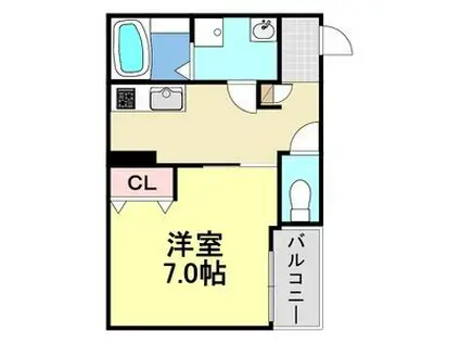 LECOCON半田VI(1K/1階)の間取り写真