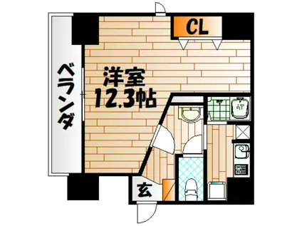 ユーフォリウム・マタマ(1K/2階)の間取り写真