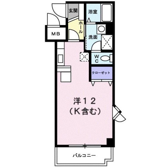 サンリット(ワンルーム/1階)の間取り写真