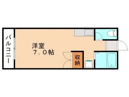 コーポみすず(1K/1階)の間取り写真