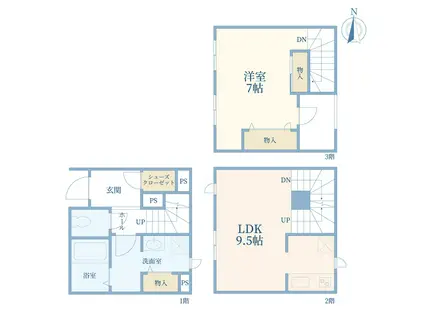 令和小路(1LDK/1階)の間取り写真