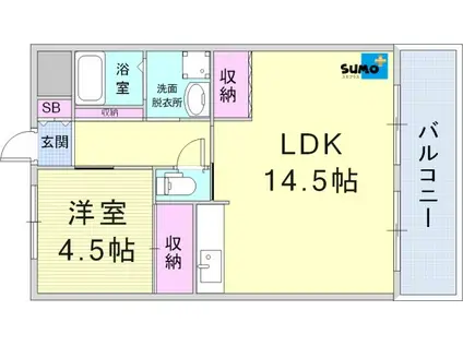 グランシャリオ・SATOH(1LDK/3階)の間取り写真