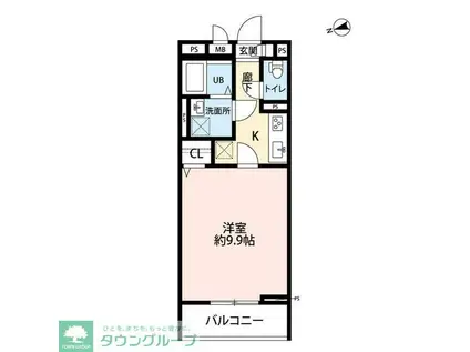 リコルテ長沼(1K/3階)の間取り写真