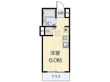 ハイツタイコー(ワンルーム/1階)の間取り写真