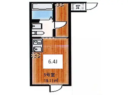 AMBITION広野台(ワンルーム/2階)の間取り写真
