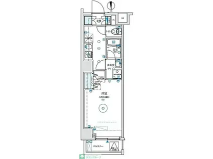 プレニーズ五反野MAXIV(1K/9階)の間取り写真