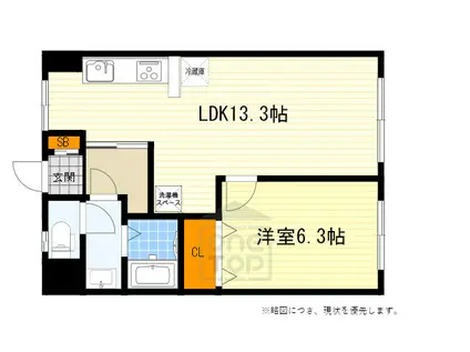アカツキマンション(1LDK/1階)の間取り写真