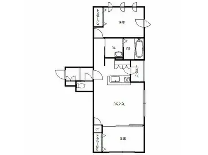 ヴィエルジュ東札幌(2LDK/4階)の間取り写真