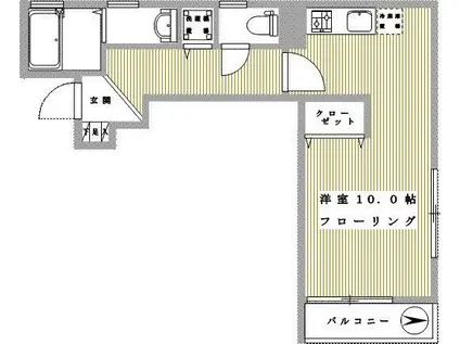 アカシアコート(1K/1階)の間取り写真